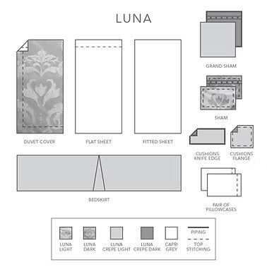 St Genève | Luna Silk-Cashmere Jacquard Duvet Cover