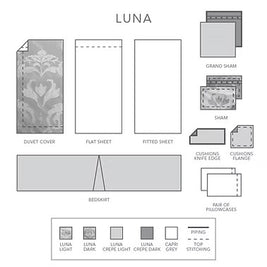 St Genève | Luna Silk-Cashmere Jacquard Duvet Cover