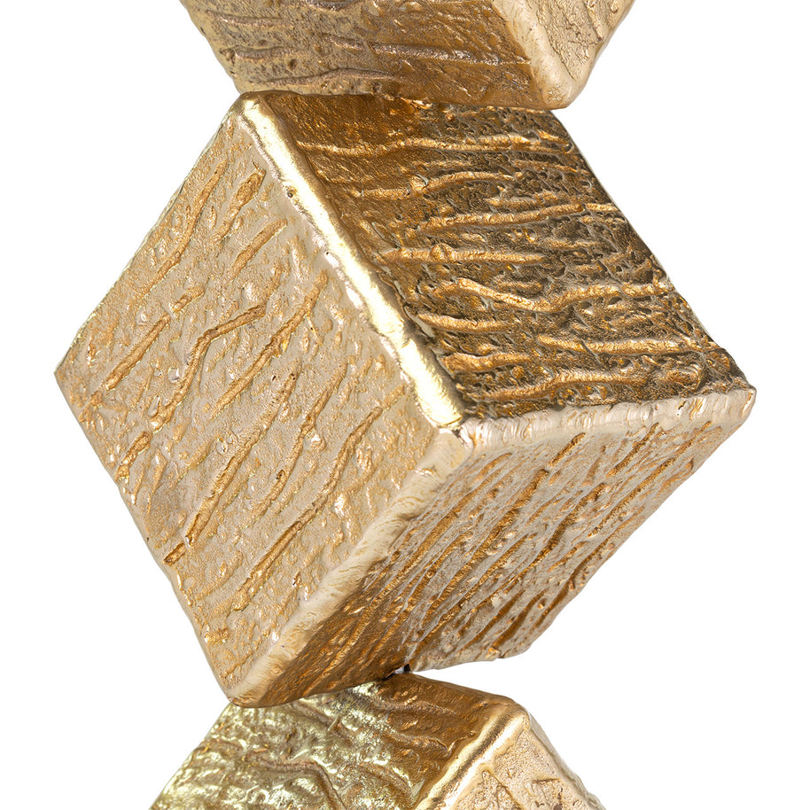 Cube Gold Sculpture