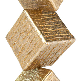 Cube Gold Sculpture