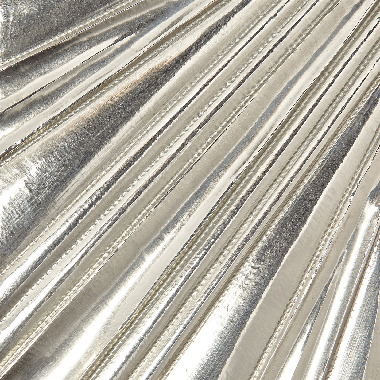 Linen Fold Mirror-Silver