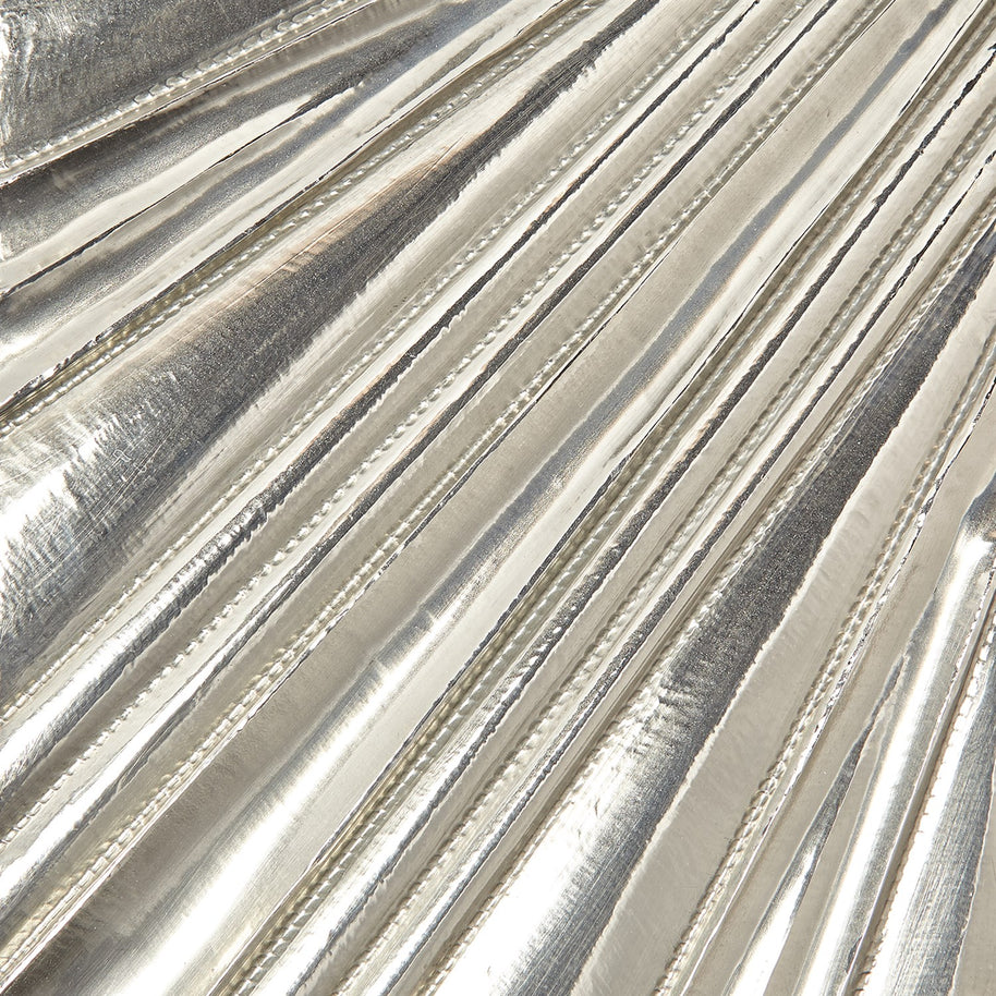 Linen Fold Mirror-Silver