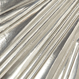 Linen Fold Mirror-Silver