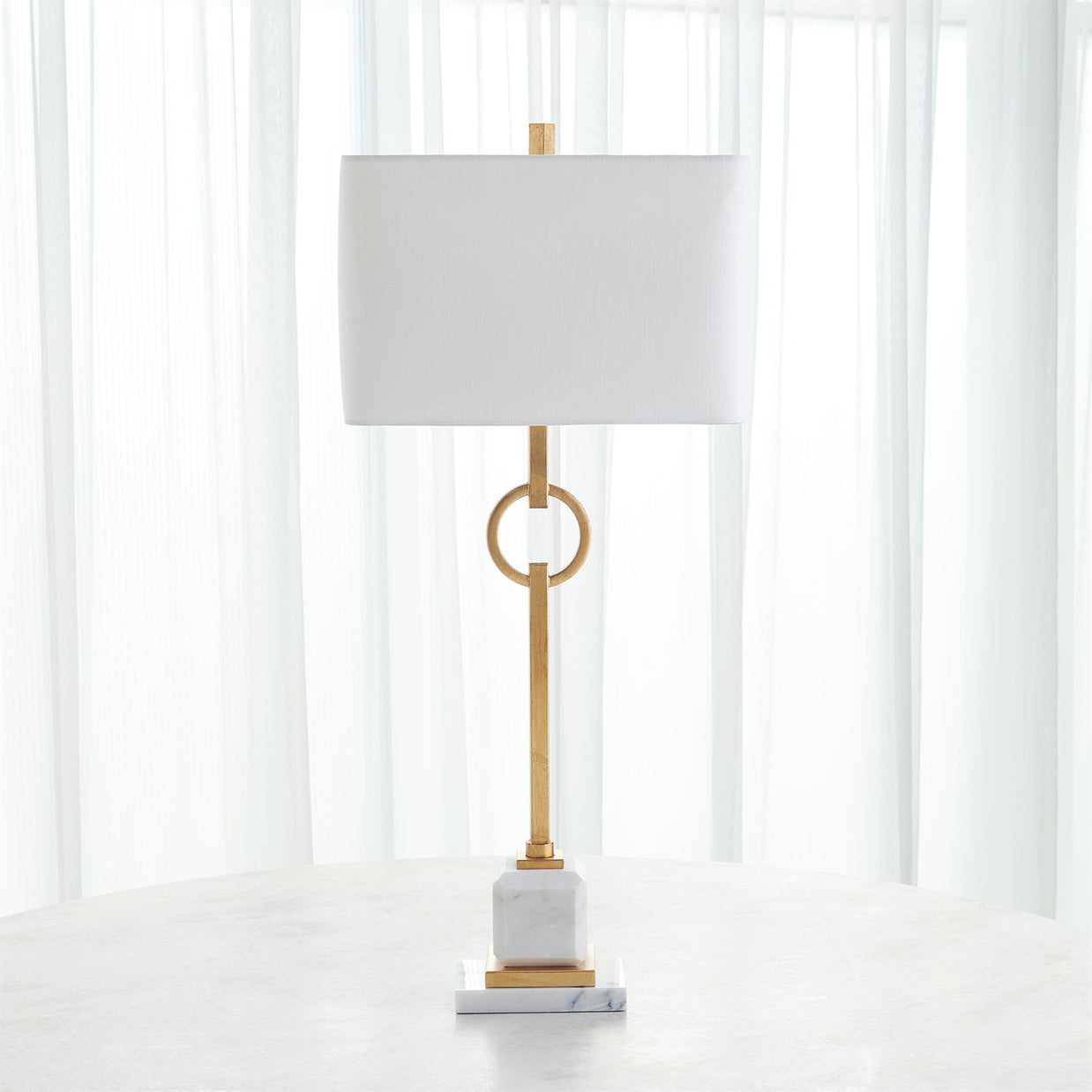 Top Ring Table Lamp-Gold Leaf
