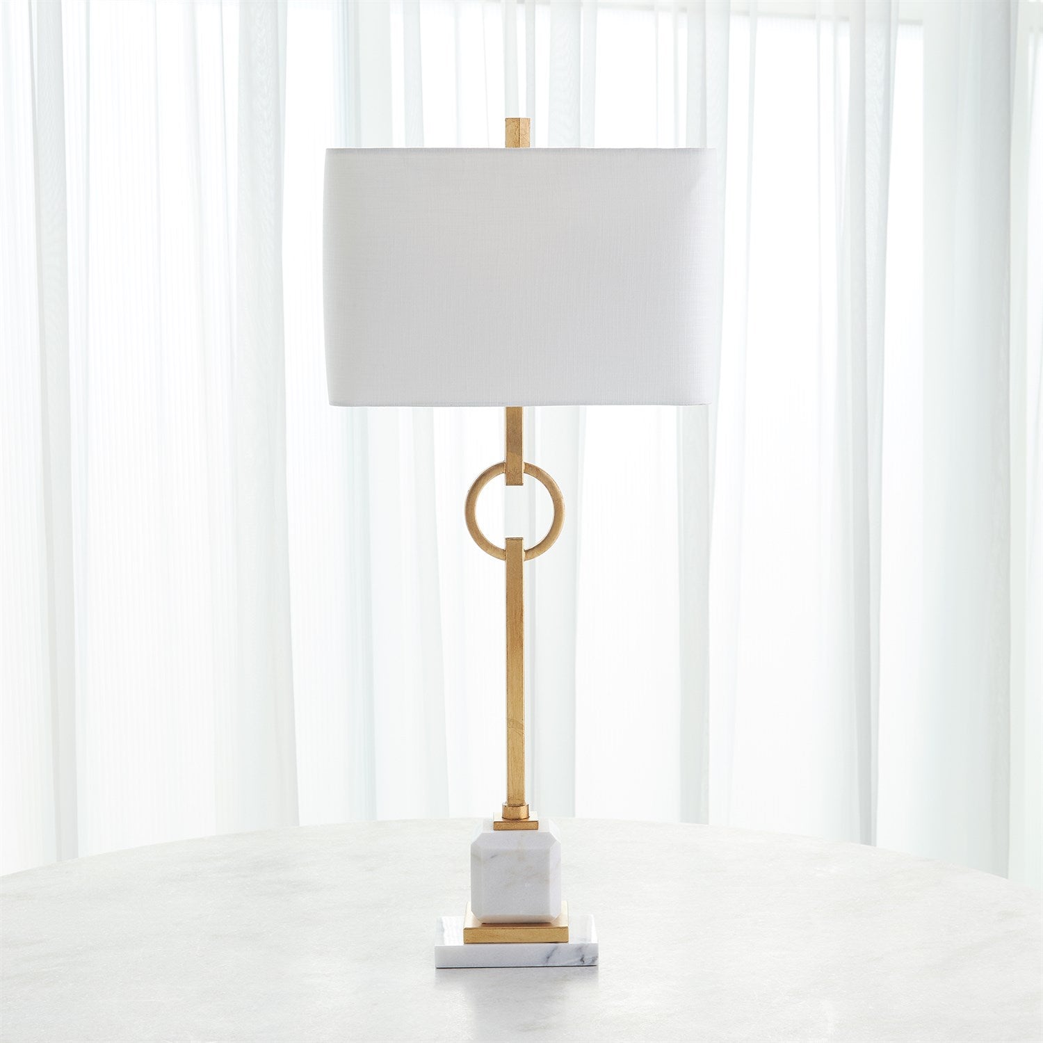 Top Ring Table Lamp-Gold Leaf