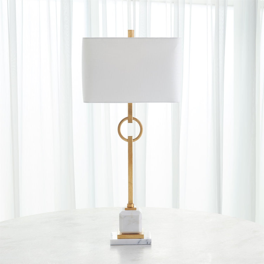 Top Ring Table Lamp-Gold Leaf
