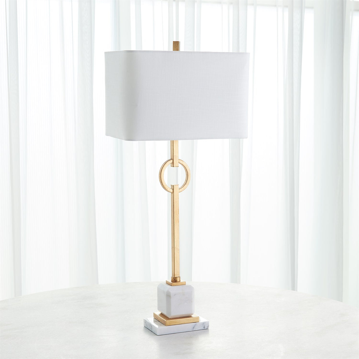 Top Ring Table Lamp-Gold Leaf