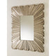 Linen Fold Mirror-Silver