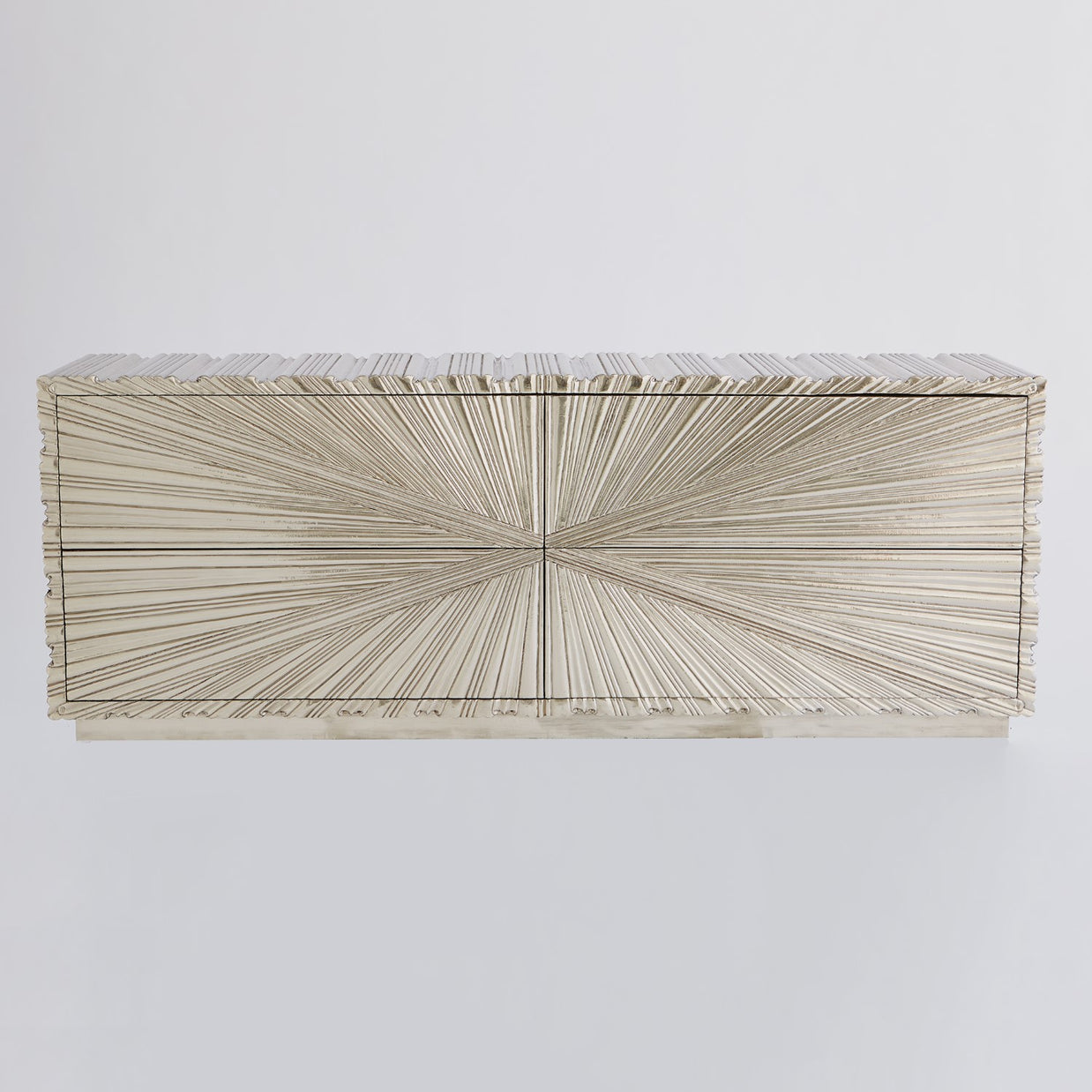 Linen Fold Cabinet-Silver