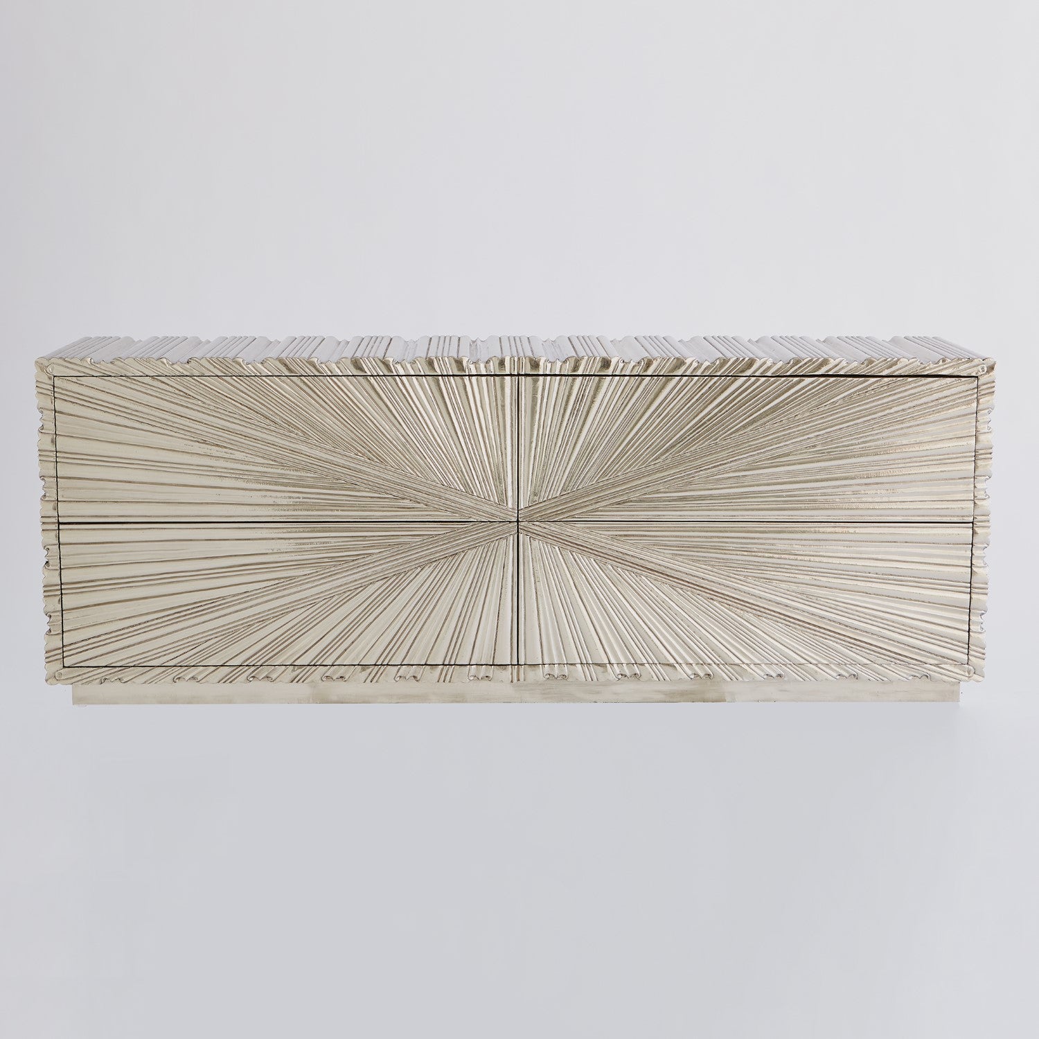 Linen Fold Cabinet-Silver