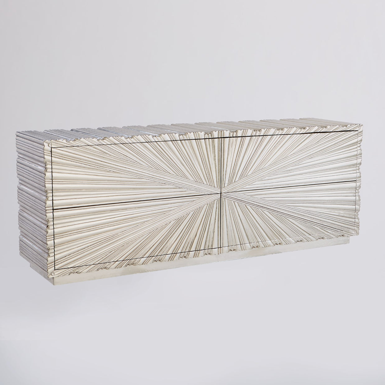 Linen Fold Cabinet-Silver