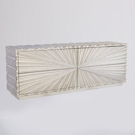 Linen Fold Cabinet-Silver