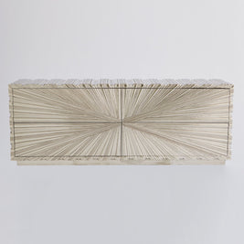 Linen Fold Cabinet-Silver