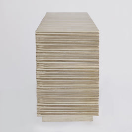 Linen Fold Cabinet-Silver