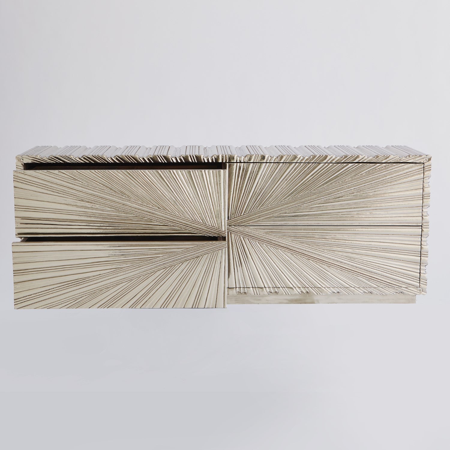 Linen Fold Cabinet-Silver