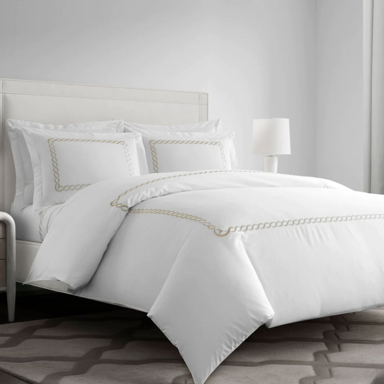 Catena Embroidered Percale Duvet