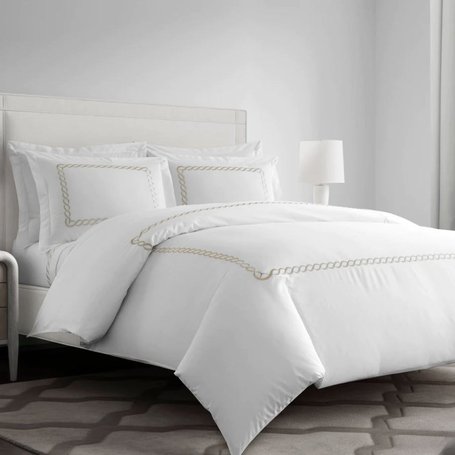 Catena Embroidered Percale Duvet