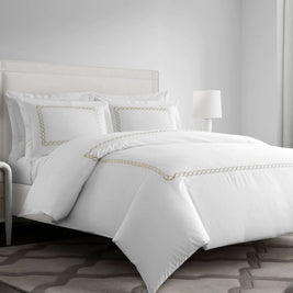 Catena Embroidered Percale Duvet