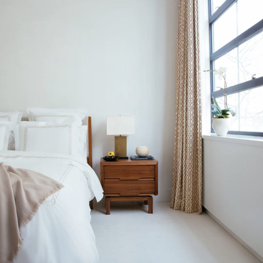 Catena Embroidered Percale Duvet