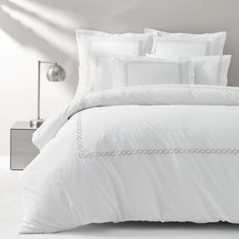 Catena Embroidered Percale Duvet