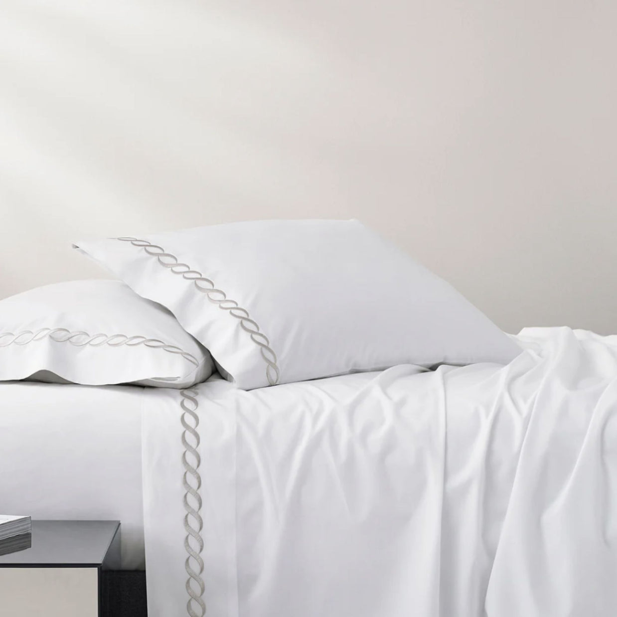 Catena Embroidered Percale Sheet Set