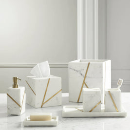 Marble Brass Bath Accessories