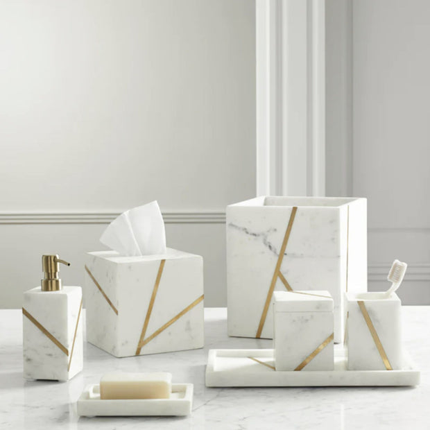 Marble Brass Bath Accessories