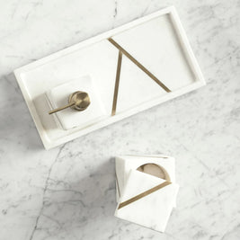 Marble Brass Bath Accessories