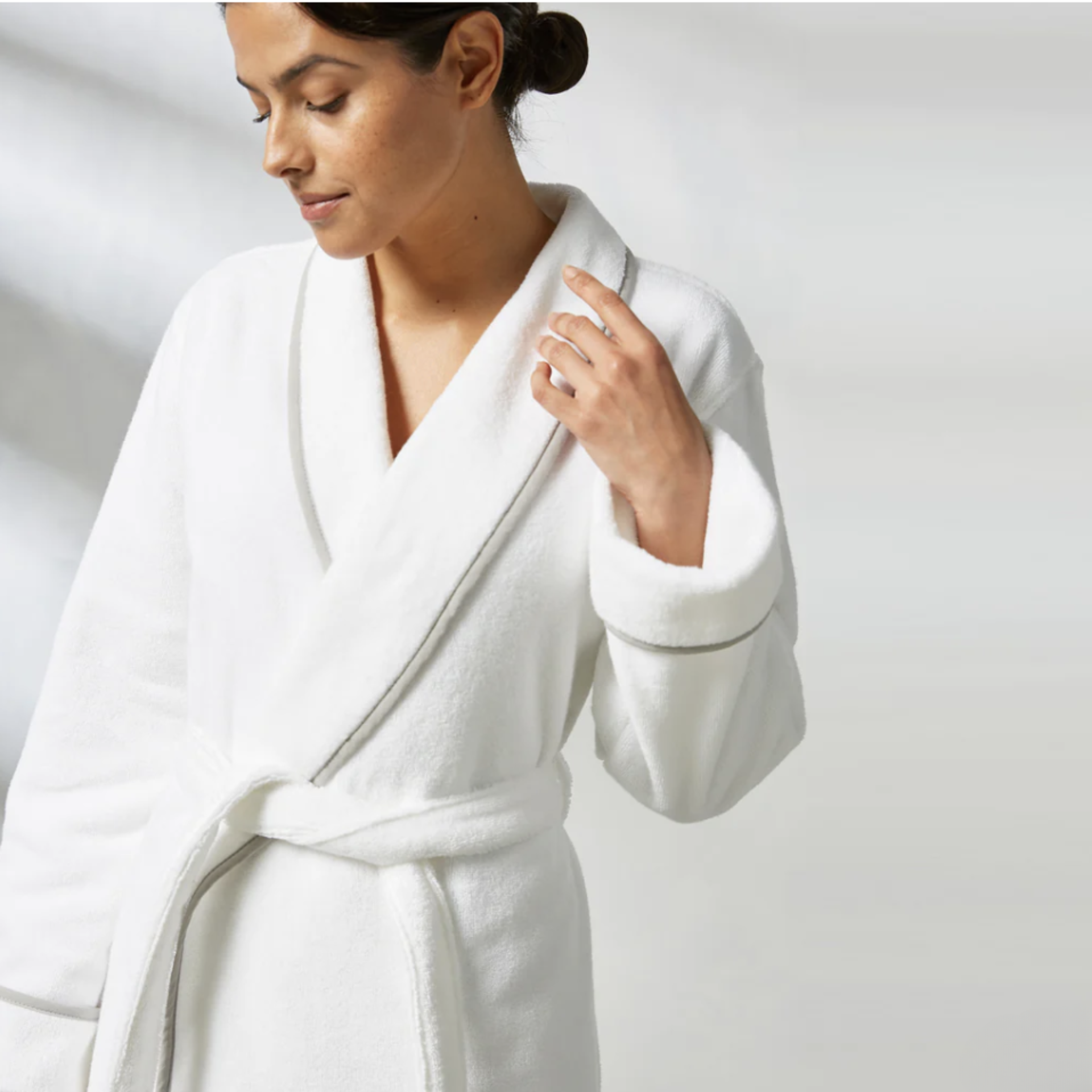 Turkish Cotton Piped Robe