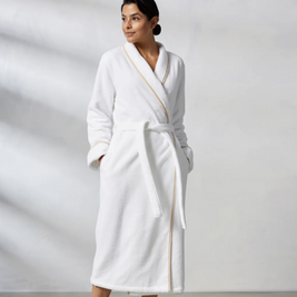 Turkish Cotton Piped Robe