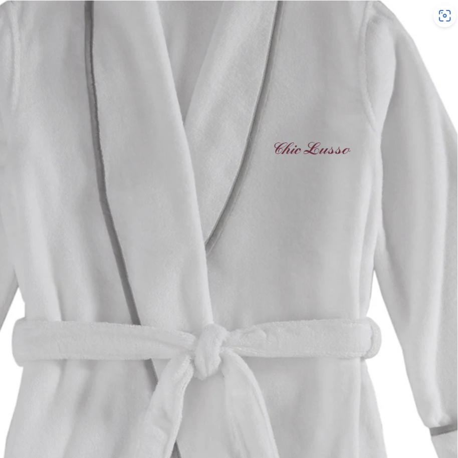 Turkish Cotton Piped Robe