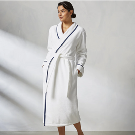 Turkish Cotton Piped Robe