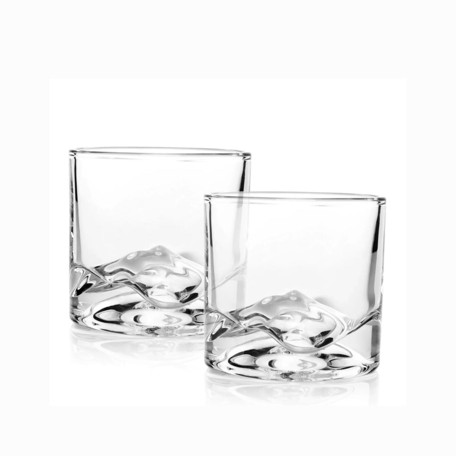 Mt. Blanc Crystal Whiskey Glasses Set Of 2 - LIITON