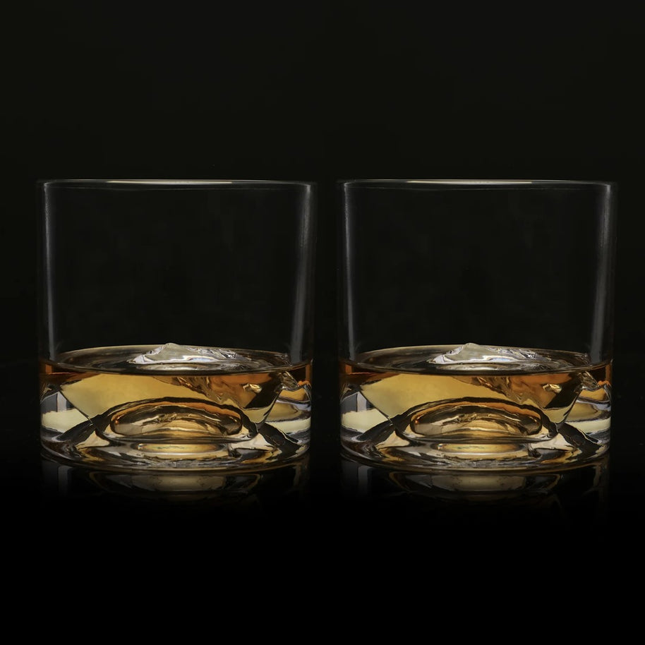 Mt. Blanc Crystal Whiskey Glasses Set Of 2 - LIITON