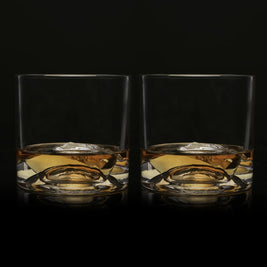 Mt. Blanc Crystal Whiskey Glasses Set Of 2 - LIITON