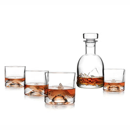 The Peaks Crystal Whiskey Decanter Set - LIITON