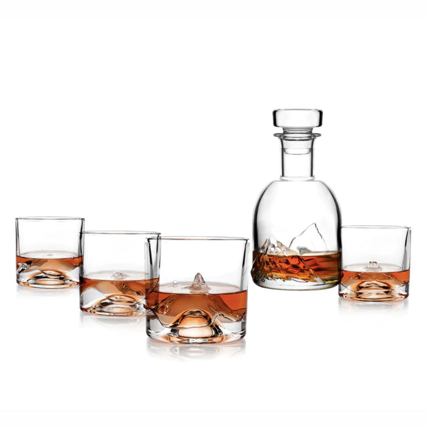 The Peaks Crystal Whiskey Decanter Set - LIITON