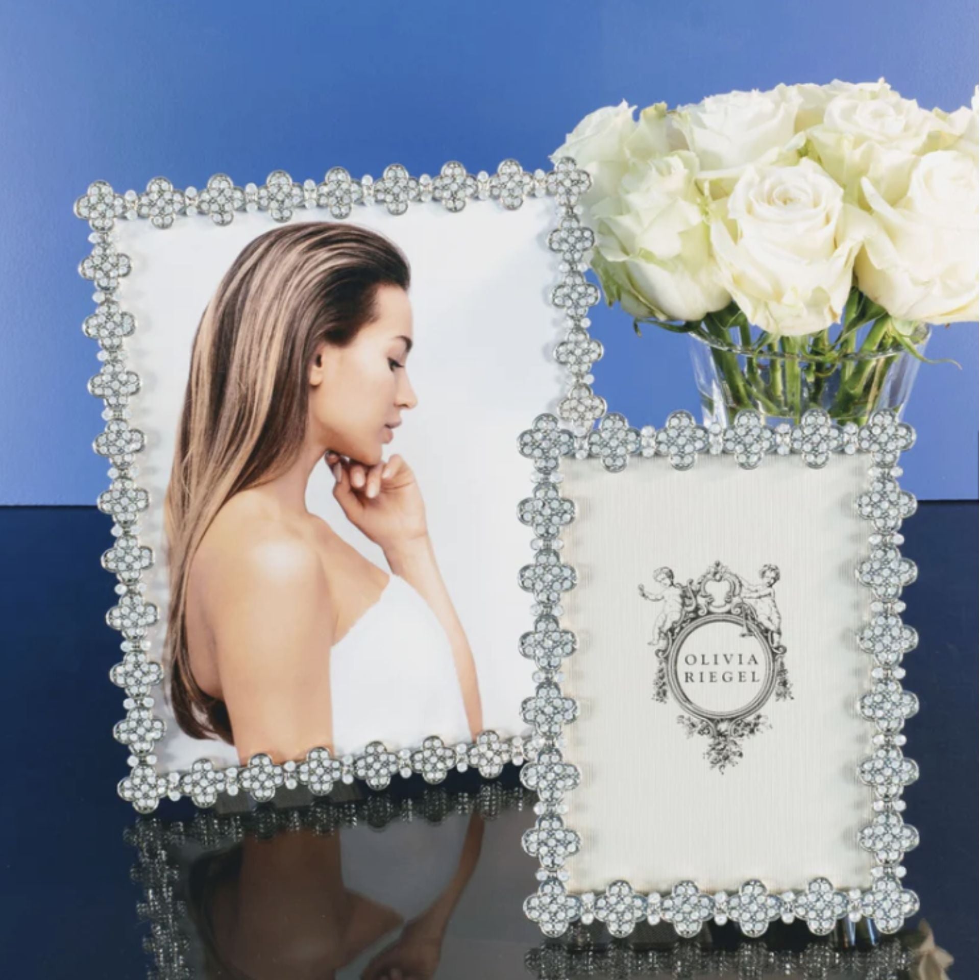 Pavé Clover Frame - OLIVIA RIEGEL