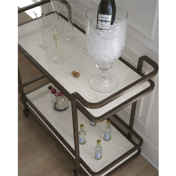 AGED GOLD BAR CART