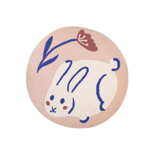 Rabbit and Flower Rug