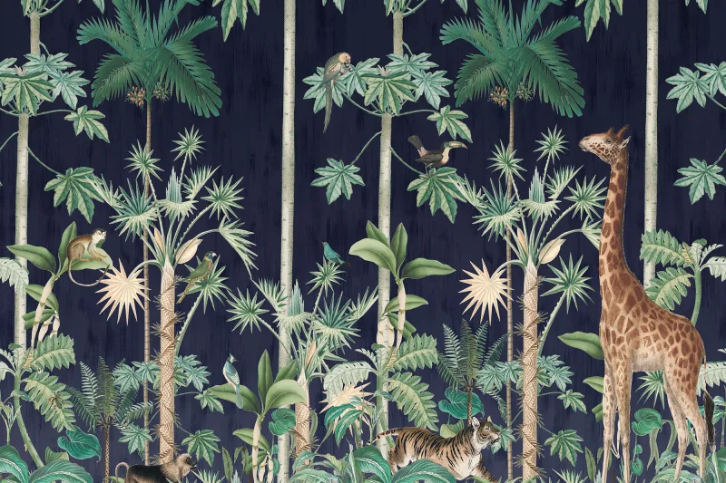 Giraffe's Stroll, Nightfall